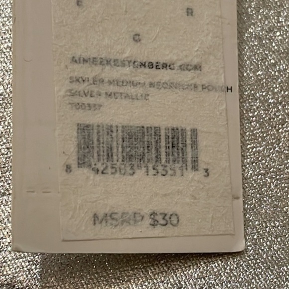 Amy Kestenberg SKYLER MEDIUM NEOPRENE POUCH silver metallic OS - Picture 2 of 10